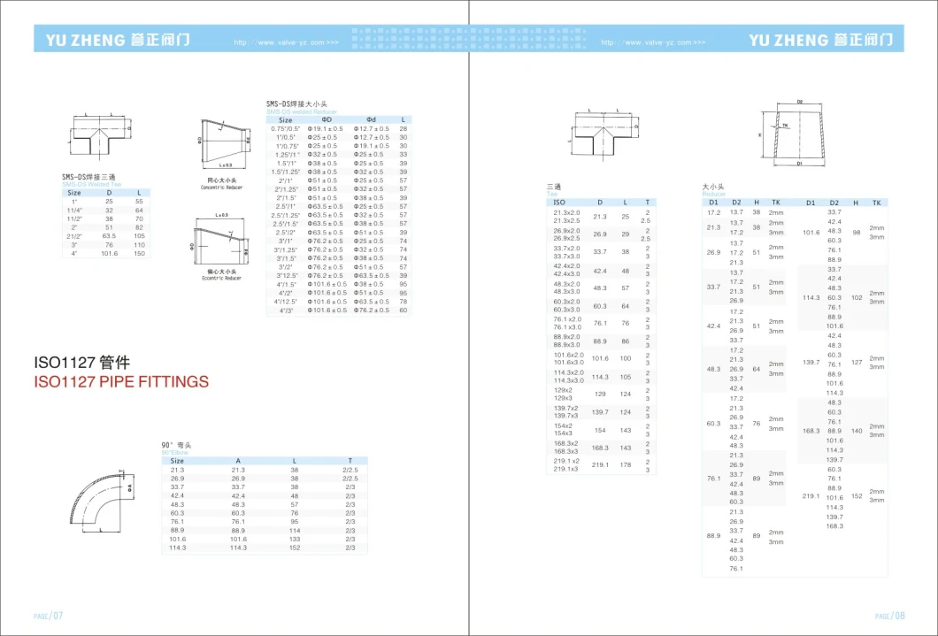 Sanitary Pipe Fitting with Satin/Mirror Polish