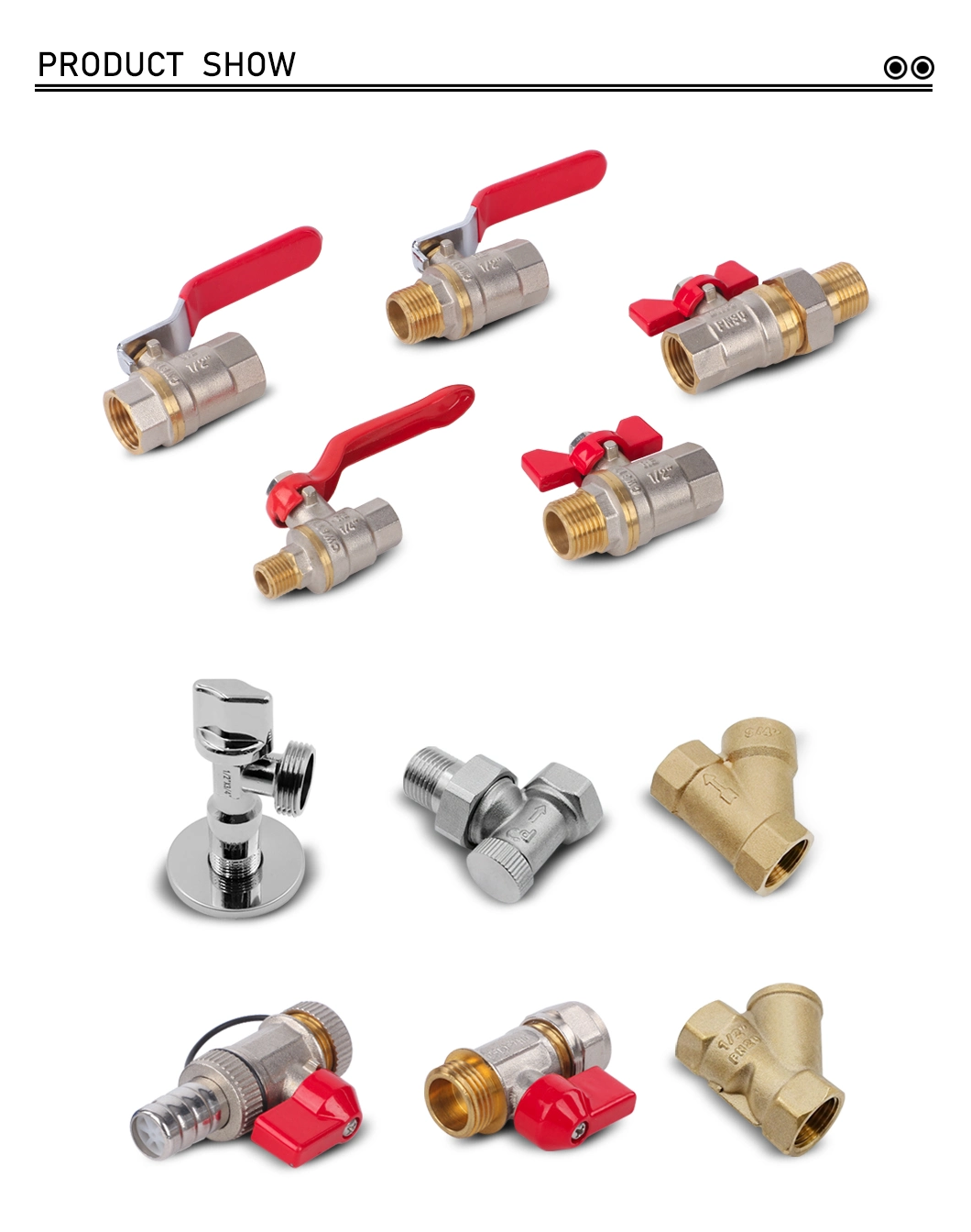 Male Thread Shut-off Valve 1/2 Water Gas Brass Mini Ball Valve